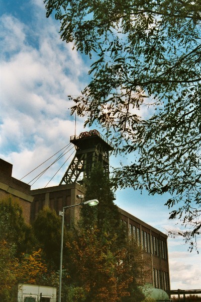 Franz shaft behind trees !