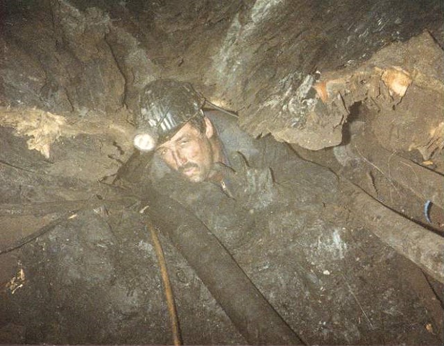 Ein Bergmann in einem Bruchbereich !